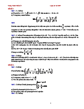 Luyện thi vào THPT môn Toán